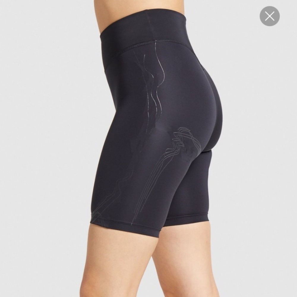Gymshark | Compression Reflective High Waisted Cycling Biker Shorts‎ in Black